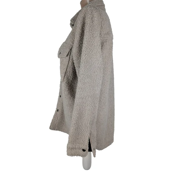 Vuori Sycamore Sherpa Long Shirt Jacket Dark Salt Beige Size Small Gorpcore - Picture 3 of 11